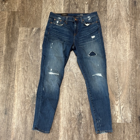 J.CREW Toothpick Skinny Jeans Distressed 30 - Picture 1 of 4